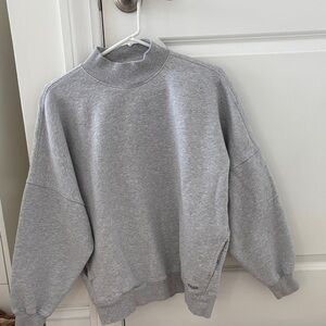 TNA Light Gray Mockneck Sweatshirt